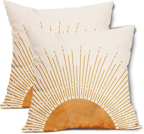 Miniatura 9 de Fundas de almohada de metal marrón óxido de 16 x 16 pulgadas, color dorado oxidado, canela, cobre, bronce, fundas metálicas, juego de 2 almohadas