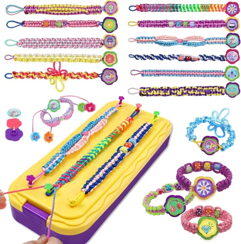 DDAI Arte y manualidades para niños de 8 a 12 años de edad, kit de fabricación de pulseras de amistad para niñas, las mejores ideas de regalos de