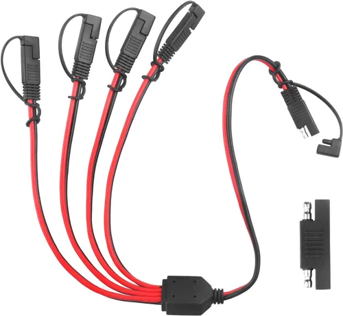 Miniatura 11 de Cable divisor SAE Y de 10 AWG, cable de extensión PAEKQ SAE 1 a 2 con fusible de protección 15A 20A 30A y conector de polaridad SAE inversa de 2