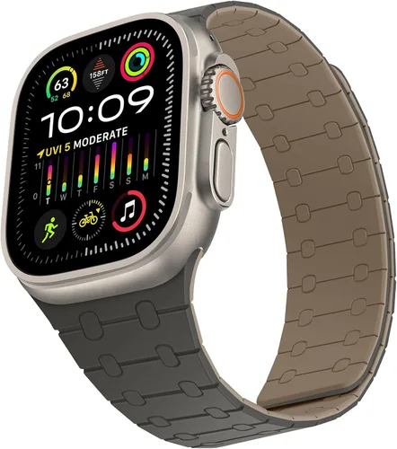 Miniatura 19 de Compatible con correa de Apple Watch de 49mm 46mm 45mm 44mm 42mm 41mm 40mm 38mm, correa de bucle magnético ajustable de silicona para iWatch Ultra