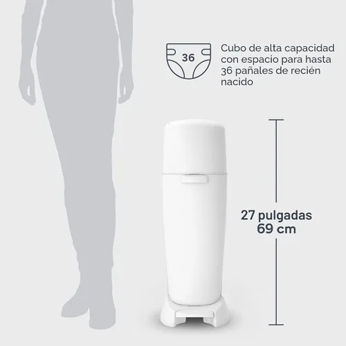 Miniatura 10 de Cubeta contenedora pañales sucios con tecnología antiolor Playtex, de Diaper Genie, Blanco