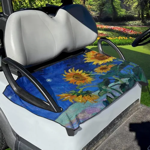 Miniatura 5 de Galaxy Sea Turtle - 2 piezas de manta de asiento de carrito de golf, cubierta trasera de asiento de cielo estrellado, tortuga, fundas de asiento
