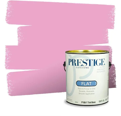 Miniatura 406 de Prestige Paints Pintura exterior e imprimación en uno, 1 galón, plano, coincidencia comparable de Valspar* Amber Rose*