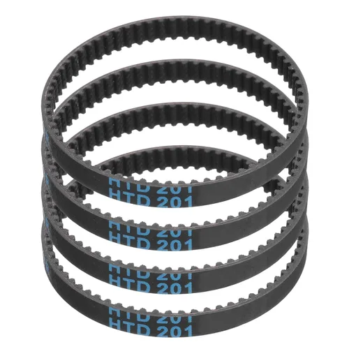 Miniatura 15 de uxcell 4pcs HTD-3M correa dentada de goma 60 dientes, 7.087 in de longitud de paso x 0.236 in de ancho x 0.094 in de altura, correa de distribución