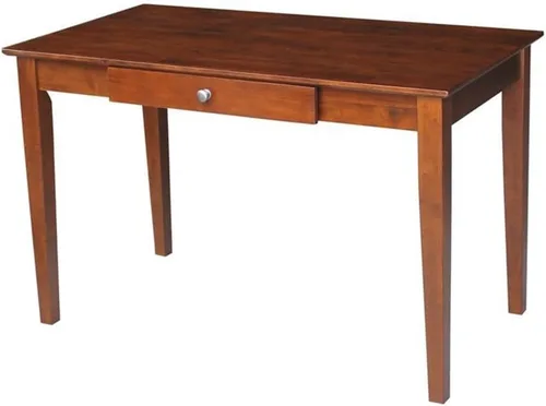 IC International Concepts, Escritorio con cajón, madera maciza, parawood real, 48 pulgadas de ancho x 26 pulgadas de profundidad x 30 pulgadas de