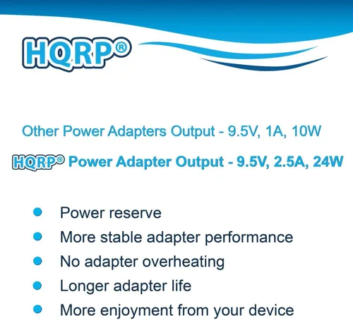 Miniatura 8 de HQRP Adaptador de CA compatible con Casio CTK-2200 / CTK2200 / CTK-2080 / CTK2080 / CTK-2300 / CTK2300 Cable de alimentación de teclados más