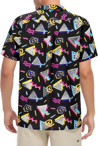 Miniatura 69 de Camisa hawaiana para hombre, con estampado floral, cómoda, con botones, casual, manga corta, ropa de playa para hombre