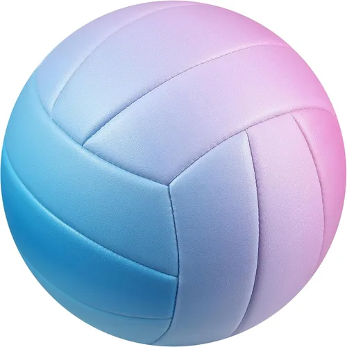 Miniatura 5 de Balón de voleibol tamaño 5, piel sintética duradera, interior/exterior. Control suave, gran hermeticidad para entrenamiento/juegos. Ideal para todas
