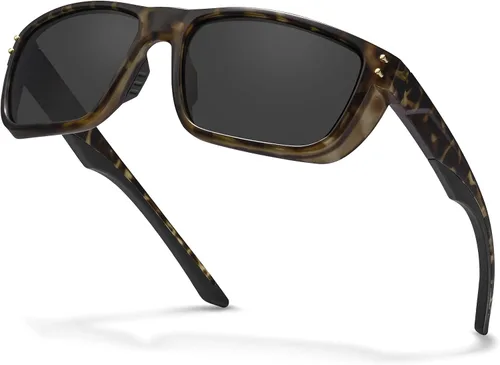 CARFIA Gafas de sol polarizadas deportivas para ciclismo, para hombres, conducción, pesca, senderismo, navegación, gafas envolventes cuadradas