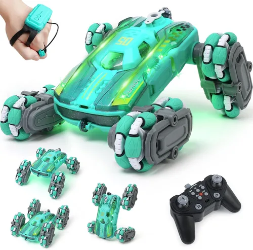 Miniatura 10 de FUNiOi Coche de acrobacias RC con detección de gestos – Juguete de deriva remoto y controlado a mano para niños de 5 a 7 años, 6 a 8, 9, 10, 11 y 12