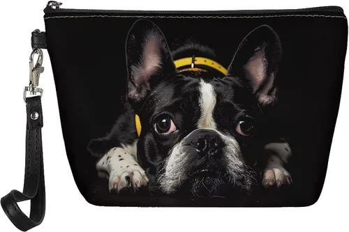 Miniatura 7 de HUGS IDEA Bolso animal del maquillaje de la impresión de la moda de las mujeres de la PU de, Negro (Dachshund), Chico