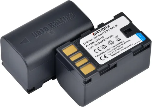 Miniatura 2 de Batmax 2 baterías BN-VF815 de 2500 mAh + cargador USB LED rápido con puerto tipo C para JVC BN-VF815 BN-VF815U y JVC Everio GZ-MG130 148 150 155 175