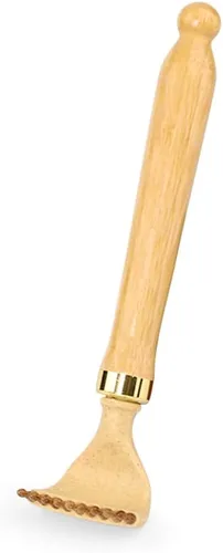 Miniatura 2 de HEYSONG Rascador de espalda de bambú para fácil alcanzar el punto de picazón autoterapéutico telescópico oficina diario rascador corporal IF0006