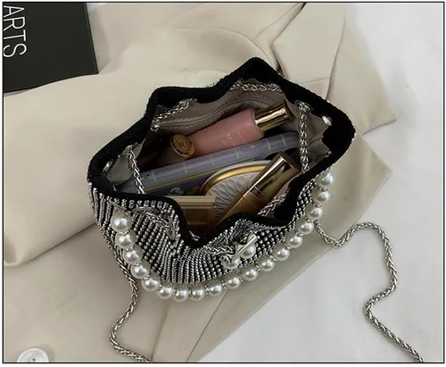 Miniatura 3 de Bolso de mano de noche con cristales para mujeres y niñas, bolso cruzado brillante para boda, graduación, fiesta, club, bolsos de mano