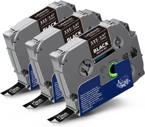 Miniatura 14 de Labelwell Paquete de 3 cintas TZe-111 compatibles con etiquetas adhesivas transparentes de 0.236 in 0.23 pulgadas, TZe111 TZ-111, negro sobre