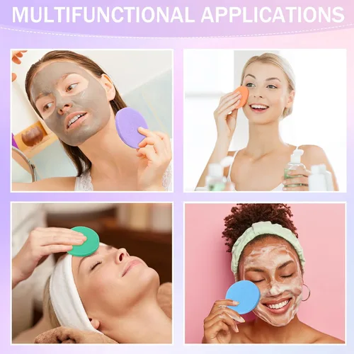 Miniatura 6 de Mifoci 960 esponjas faciales comprimidas para esteticistas, almohadillas de esponja de eliminación de maquillaje para mujeres, spa exfoliante facial