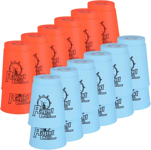 Miniatura 11 de yeesport Vasos apilables deportivos, 48 piezas de vasos deportivos apilables para viajes, fiestas, desafíos, competición, regalo para niños