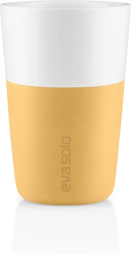 Miniatura 21 de Eva Solo 2 Tazas Tumbler de Espresso Tazas de Café Tumbler de Porcelana de 3 oz con Agarre Recubierto de Silicona Diseño Danés, Funcionalidad