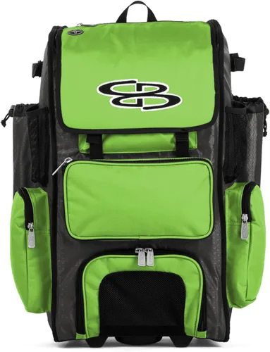 Miniatura 9 de Boombah Rolling Superpack - Bolsa para equipo de béisbol/sóftbol, varios colores, mango telescópico y capacidad para 4 murciélagos, versión