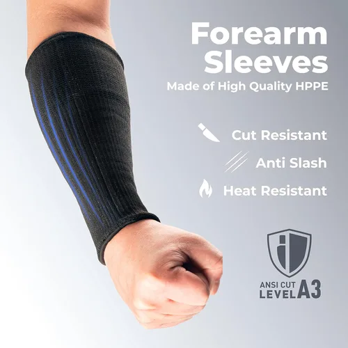 Miniatura 2 de OriStout 4 pares de mangas para antebrazo, protectores de brazos para piel fina y moretones, mangas resistentes a cortes de nivel 3, protección