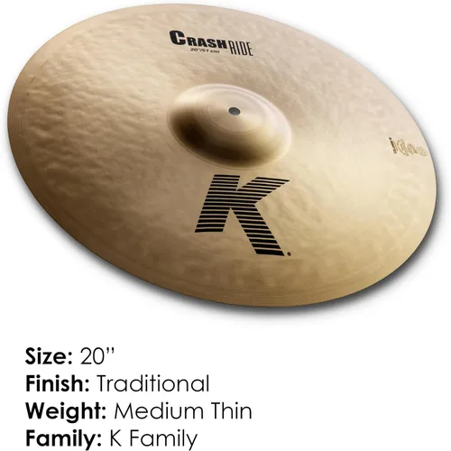 Miniatura 2 de Zildjian K0810 - Platillos K Crash Ride de 20 pulgadas