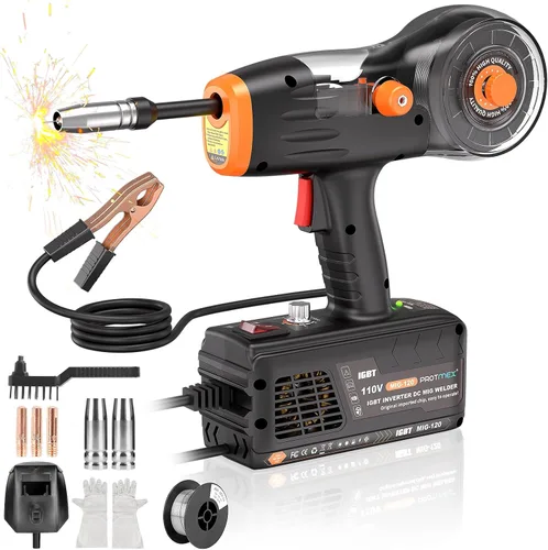 Miniatura 13 de Soldador portátil de mano, máquina de soldadura portátil de 110 V, inversor IGBT con 5 corrientes ajustables, pistola soldadora ARC se adapta a