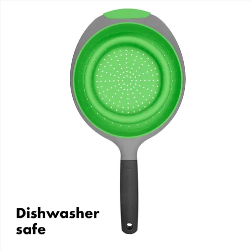 Miniatura 6 de OXO Good Grips Colador de silicona plegable, 2Qt, verde