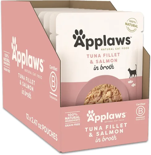 Miniatura 10 de Applaws Alimento húmedo natural para gatos en caldo, ingredientes limitados y naturales, alto en proteínas sin aditivos artificiales, filete
