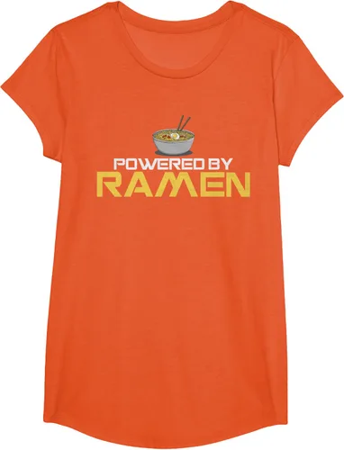 Miniatura 69 de Camiseta de fideos de anime japoneses Powered By Ramen, Negro, S