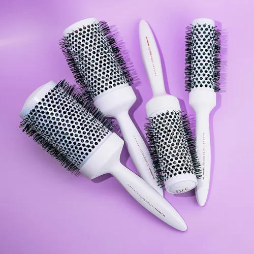 Miniatura 9 de Cricket Cepillo térmico de coco ultra suave, barril de cerámica de 1.5 pulgadas, aceite de coco y queratina, cerdas antiestáticas resistentes al