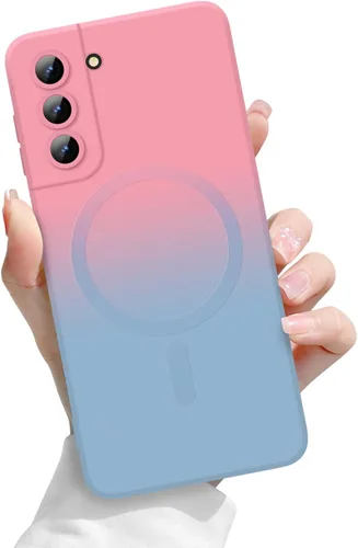 Miniatura 33 de Newseego Funda magnética para Samsung Galaxy S22 5G, funda de silicona líquida suave de lujo, antiarañazos, a prueba de golpes, protector completo
