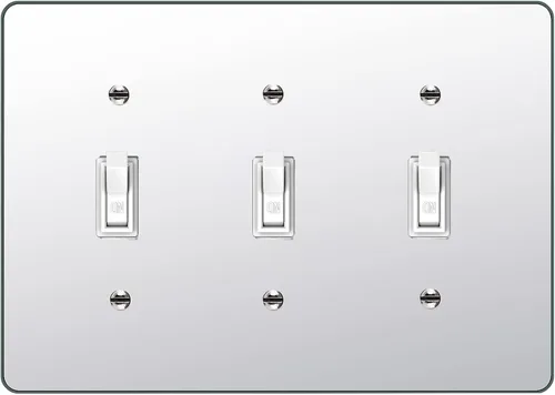 Miniatura 13 de Placa de pared con espejo plateado para interruptor de luz, placa de pared acrílica duradera, placa de pared decorativa de una sola pandilla
