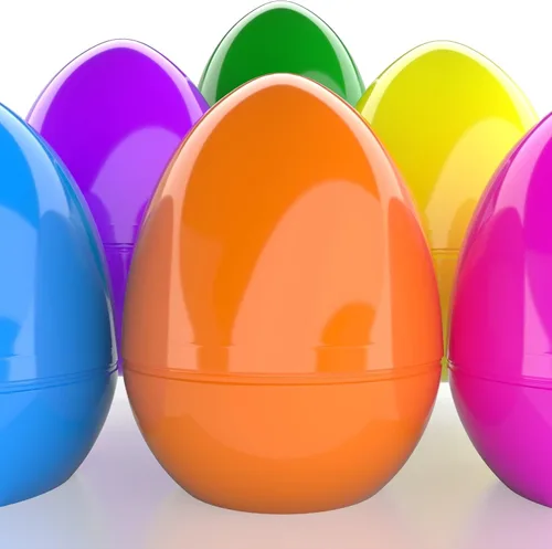 Miniatura 5 de The Dreidel Company Paquete de 24 huevos de Pascua de plástico brillantes y coloridos de 6 pulgadas, perfectos para la caza de huevos de Pascua