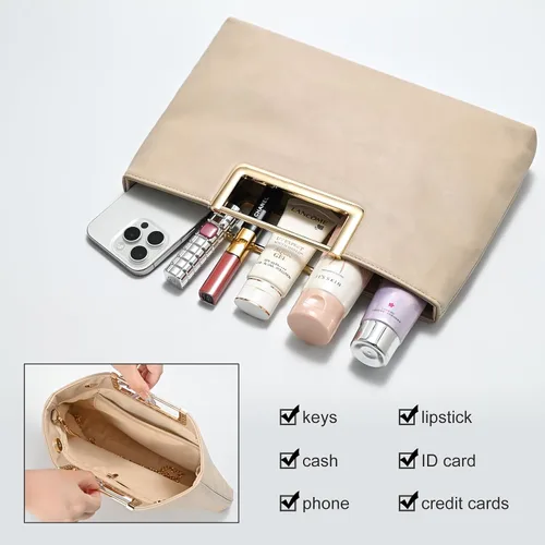 Miniatura 5 de GAYI URBAN Bolsos de mano para mujer, bolso cruzado elegante de noche, bolso de hombro de cuero vegano para boda, fiesta de boda