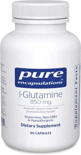 Pure Encapsulations L-Glutamina 850 mg | Suplemento para el apoyo inmune y digestivo, salud intestinal y reparación del revestimiento, impulso del