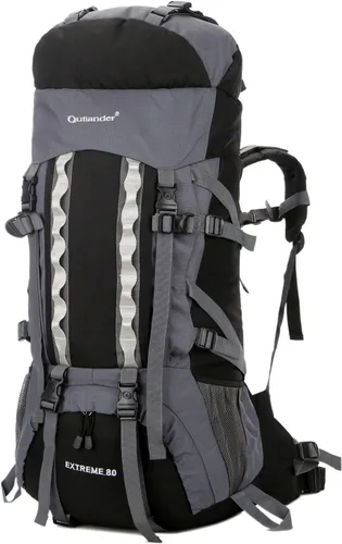 Miniatura 9 de Mochilas de marco interno 80L con cubierta de lluvia Mochila de senderismo al aire libre Bolsa de trekking impermeable, Verde militar, Mochila