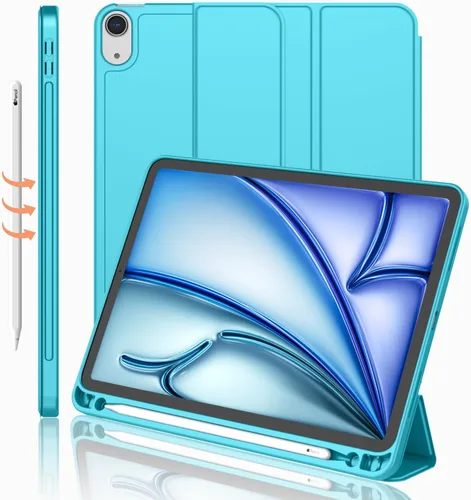 Miniatura 15 de iMieet Funda para iPad Air de 11 pulgadas M3 (2025) / M2 (2024), iPad Air de 5ª/4ª generación 2022/2020 de 10.9 pulgadas con soporte para lápices