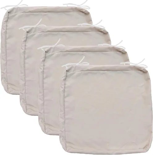 Miniatura 37 de FLYMEI Patio Cushion Covers 16x16x2.5 Waterproof Outdoor Cushion Cover Replacement 1Packs Outdoor Seat Cushion Slipcover for Rattan Chair Sofa, Beige