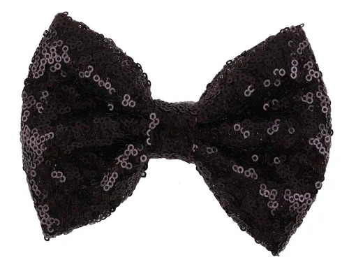 Love Fairy Fashion Bow Horquilla Lentejuelas Pinza para el pelo Multicolor 0ptional para niños y mujeres (negro)