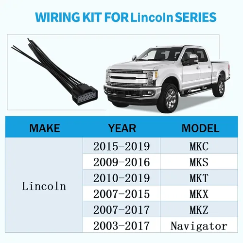 Miniatura 5 de Anina WPT928 Kit de cableado calentado/refrigerado para Ford F150 F250 Explorer Mustang Fusion Lincoln MKS Mercury Milan 12 cables arnés de cableado