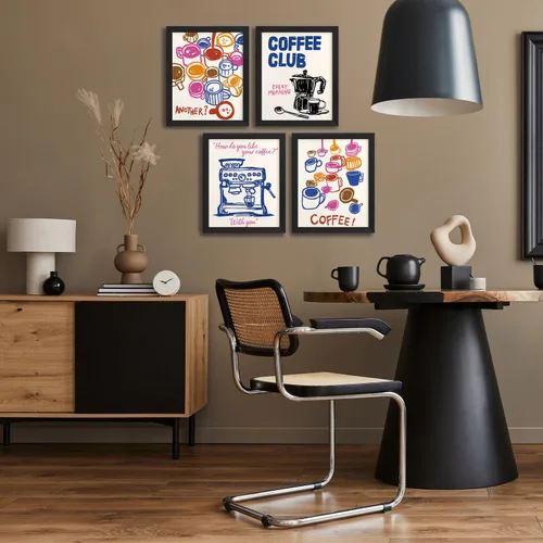 Miniatura 4 de JXREQ Trendy Vinatge - Juego de 4 impresiones artísticas de pared para cocina, cafetería, cocina, cafetería, carrito, 8 x 10 pulgadas, sin marco