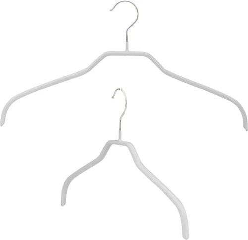 Miniatura 20 de MAWA Ft Reston Lloyd Silhouette Series - Percha antideslizante que ahorra espacio para camisas y vestidos, estilo 41/F, juego de 10, color blanco