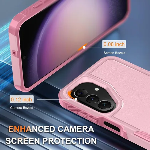 Miniatura 7 de Funda para Samsung Galaxy A26, de cuerpo completo, resistente de servicio pesado, a prueba de golpes, funda protectora para teléfono con correa