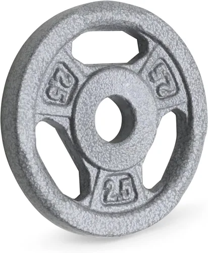 Marcy Classic - Discos de agarre estándar de hierro fundido de 1" para entrenamiento de fuerza y levantamiento de pesas