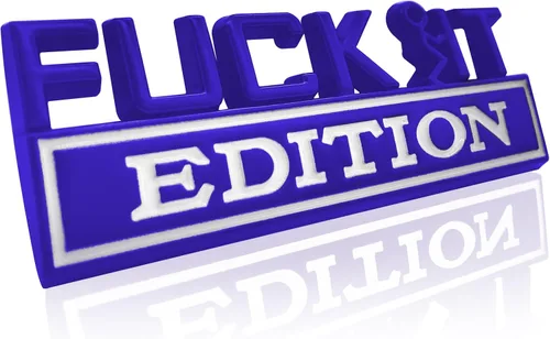Miniatura 13 de Emblemas exteriores para coche, emblema 3D adhesivo de calcomanía, emblema Fuck-IT edición 3D, calcomanía para guardabarros de coche y camión, Negro