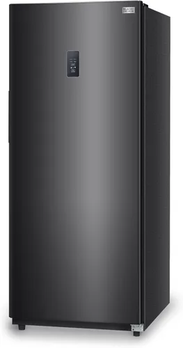 BLACK+DECKER Refrigerador congelador convertible de 14 pies cúbicos, congelador vertical con estantes de vidrio, clasificación ENERGY STAR, sin Negro