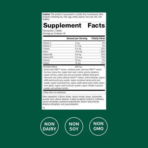 Miniatura 2 de Standard Process Vasculin - Suplemento para apoyo cardiovascular y cardíaco saludable - Apoya la formación de colágeno y la salud del corazón - Sin
