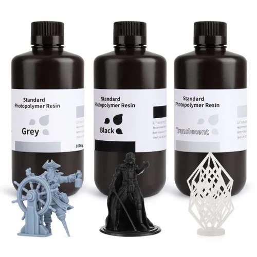 Miniatura 13 de ELEGOO Resina de impresora 3D estándar mejorada 2.0, resina fotopolimérica de curado UV de 405 nm para Mars Saturn Jupiter MSLA DLP LCD 3D Printing