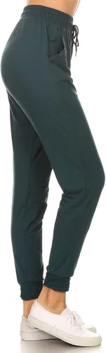 Leggings Depot - Pantalones deportivos de calce relajado para mujer, con bolsillos y puños, ideales para yoga y entrenamiento