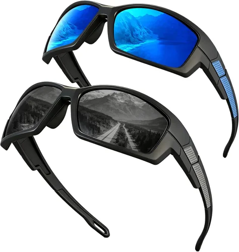 Miniatura 8 de Lentes de sol deportivos polarizados para hombre, envolventes UV400, para correr, pescar, ciclismo y conducir, TR90
